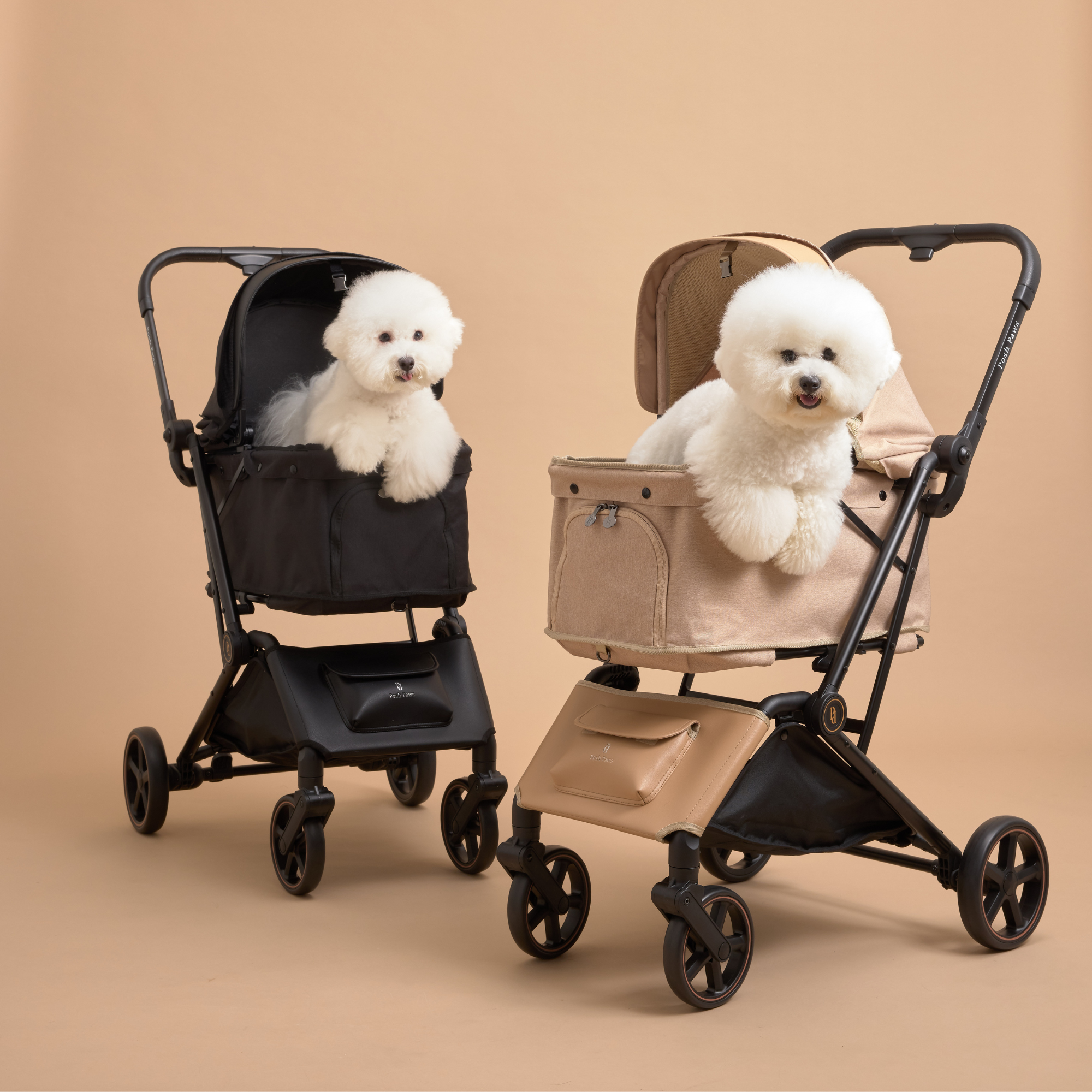 Premium Stroller Pouch(Dune Tan/Midnight Black)