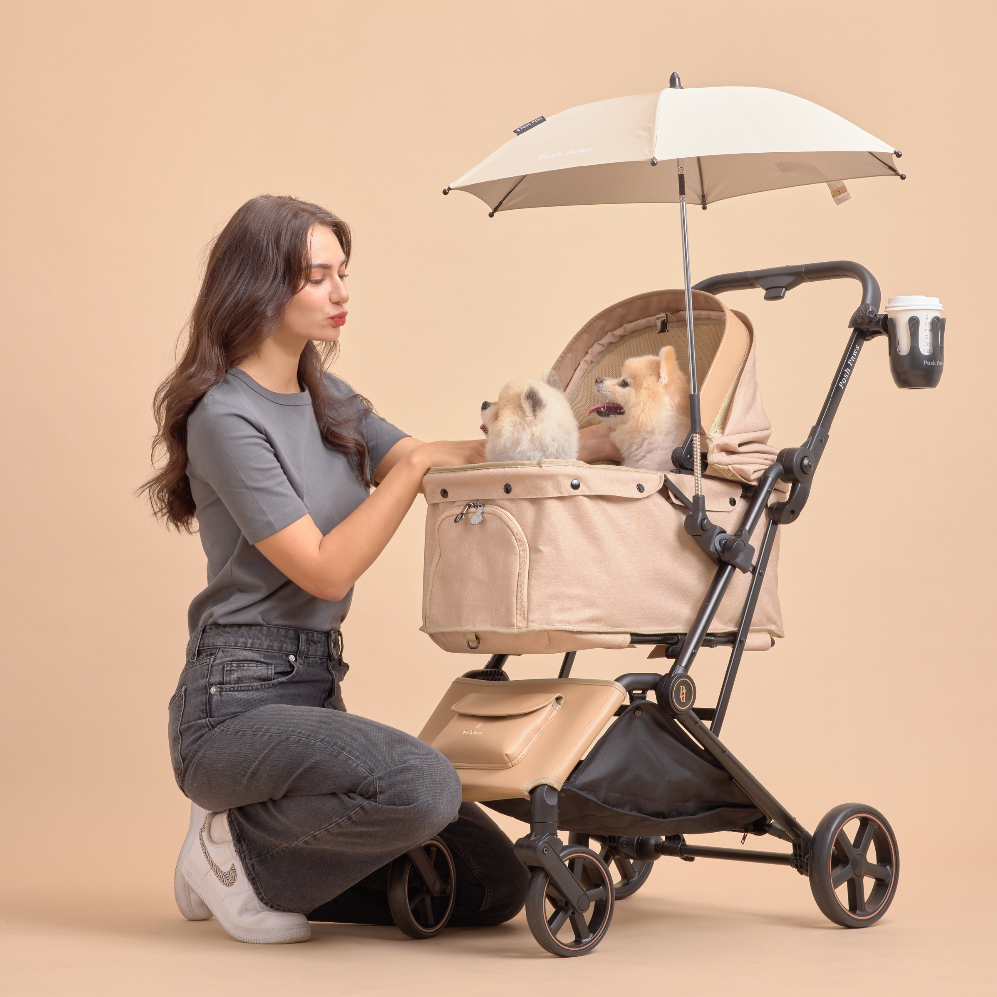 TESORO Pet Stroller – Dune Brown